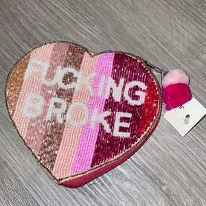 NEW Francesca’s “F*cking Broke” Coin Purse